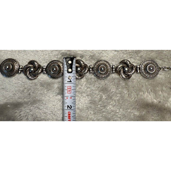 Brighton Vintage Medallion Scroll Link Bracelet Baroque Adjustable 7.5-8" - Picture 5 of 5